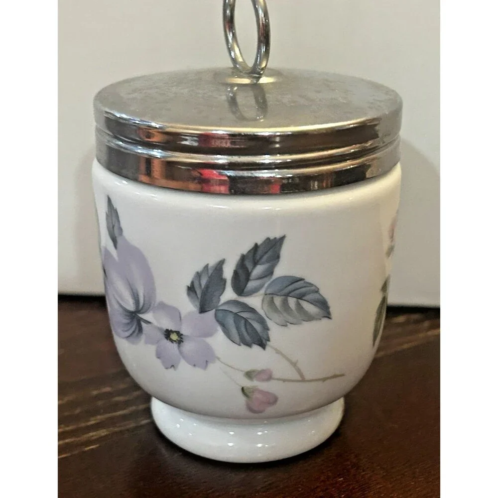 Vintage Royal Worcester Egg Coddler in June Garland pattern from England